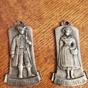 Vintage German Pewter Ornaments